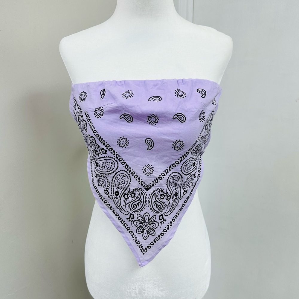 Adika purple bandanna tube top